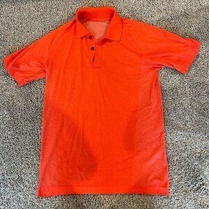 Used lululemon men’s orange polo shirt in size small (no tags)